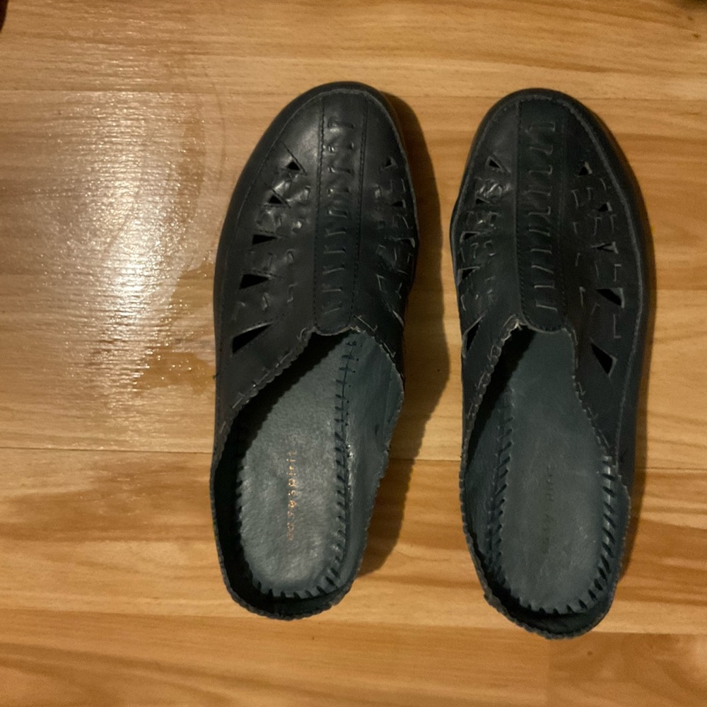 Easy Spirit Esdolly Black Leather Loafers Slip-Ons